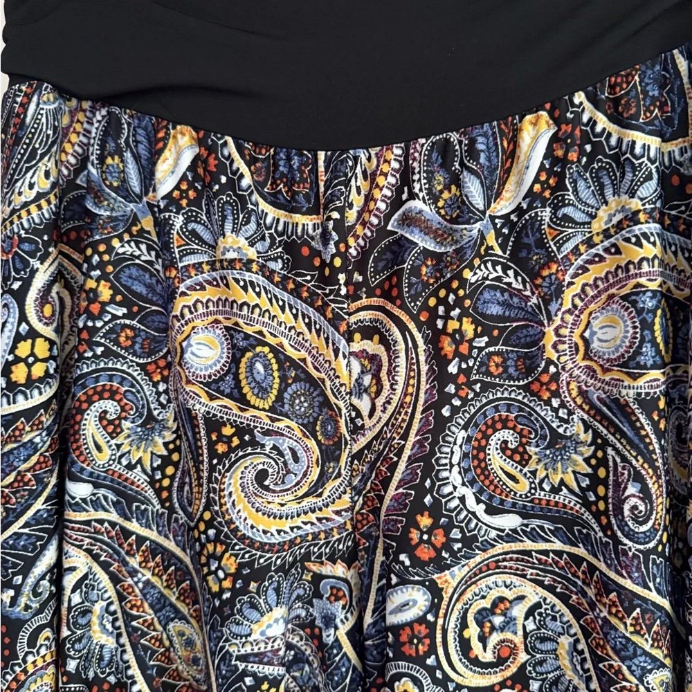 I.N. Studio Black and Multicolor Paisley Pants - Picture 3 of 6